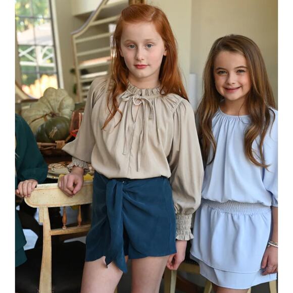 Pleat. Blair‎ Blouse Taupe size 7 - Picture 1 of 5